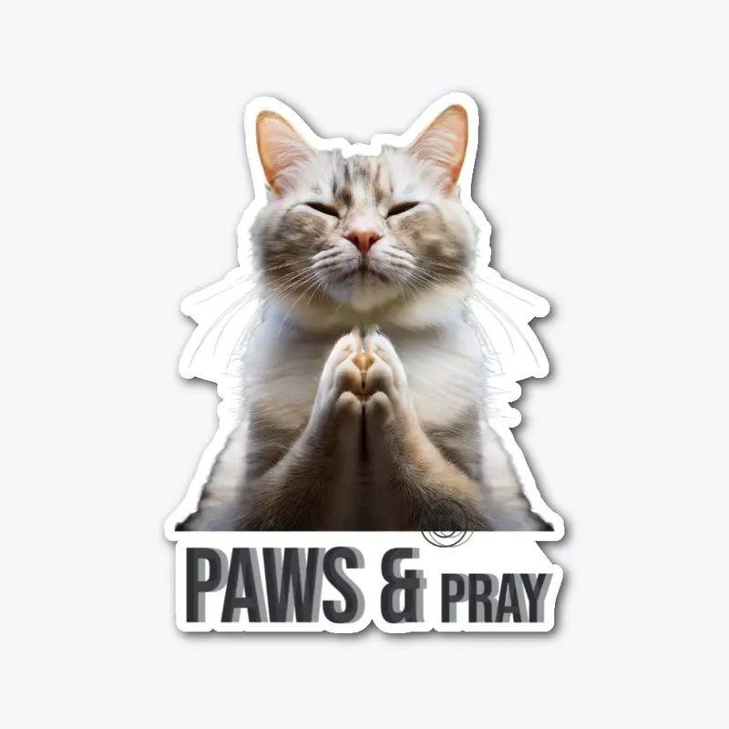 Paws & Pray Cat T-Shirt.