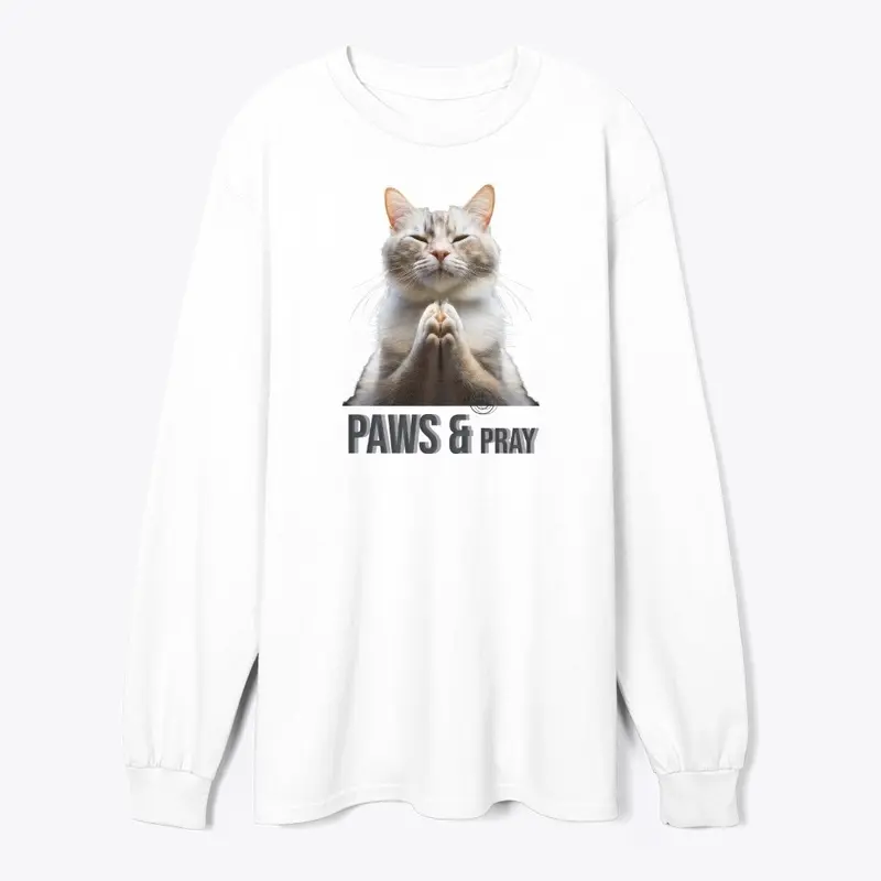 Paws & Pray Cat T-Shirt.