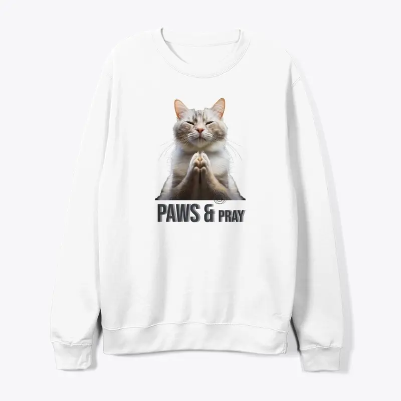 Paws & Pray Cat T-Shirt.