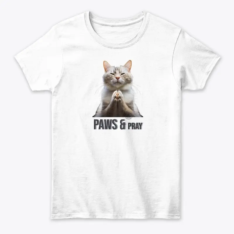 Paws & Pray Cat T-Shirt.