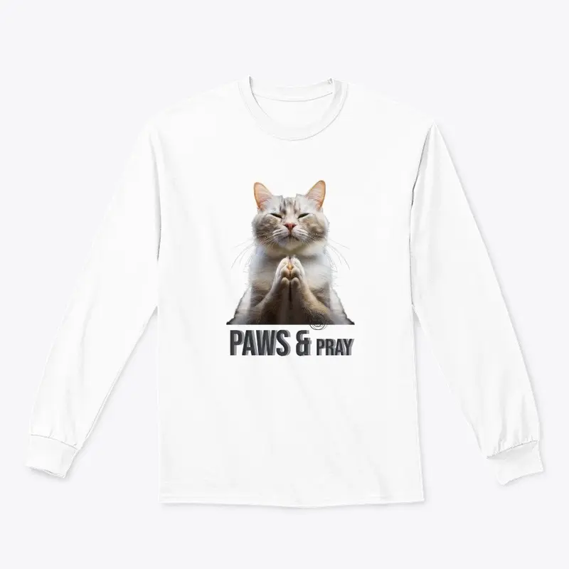 Paws & Pray Cat T-Shirt.