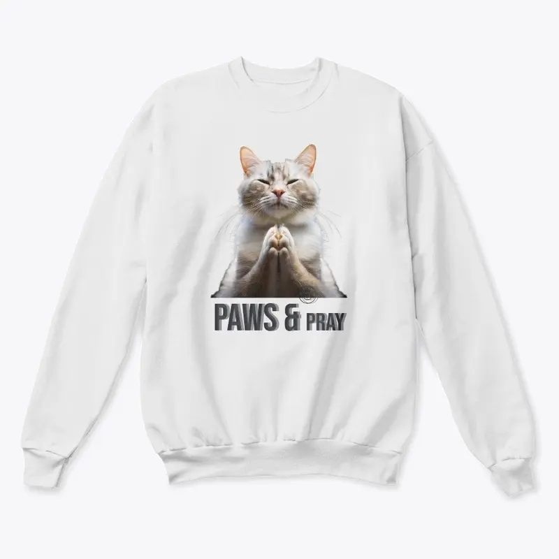 Paws & Pray Cat T-Shirt.